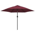 Parasol ogrodowy na metalowym słupku, bordowy, 300 cm Lumarko!