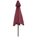 Parasol ogrodowy na metalowym słupku, bordowy, 300 cm Lumarko!