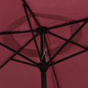 Parasol ogrodowy na metalowym słupku, bordowy, 300 cm Lumarko!