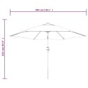 Parasol ogrodowy na metalowym słupku, bordowy, 300 cm Lumarko!