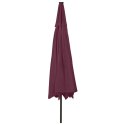 Parasol ogrodowy z LED, 400 cm, bordowy Lumarko!