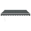 Zwijana markiza, antracytowa, 3,5x2,5 m, tkanina i aluminium Lumarko!