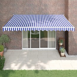 Zwijana markiza, niebiesko-biała, 4x3 m, tkanina i aluminium Lumarko!
