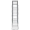 Kosze gabionowe, 12 szt, 300x50x180/200cm, galwanizowane żelazo Lumarko!