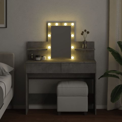 Toaletka z oświetleniem LED, szarość betonu, 100x40x130 cm Lumarko!