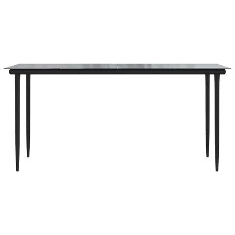 5-cz. zestaw mebli ogrodowych z poduszkami, czarny polirattan Lumarko!