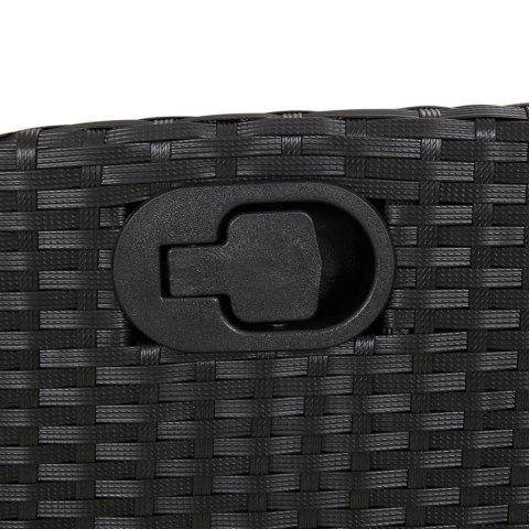 9-częściowy zestaw mebli ogrodowych z poduszkami, czarny, rattan PE Lumarko!