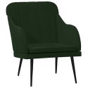 Fotel, ciemnozielony, 63x76x80 cm, obity aksamitem Lumarko!