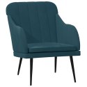 Fotel, niebieski, 63x76x80 cm, obity aksamitem Lumarko!