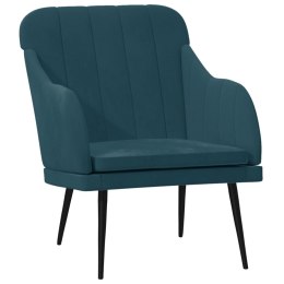 Fotel, niebieski, 63x76x80 cm, obity aksamitem Lumarko!