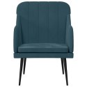 Fotel, niebieski, 63x76x80 cm, obity aksamitem Lumarko!