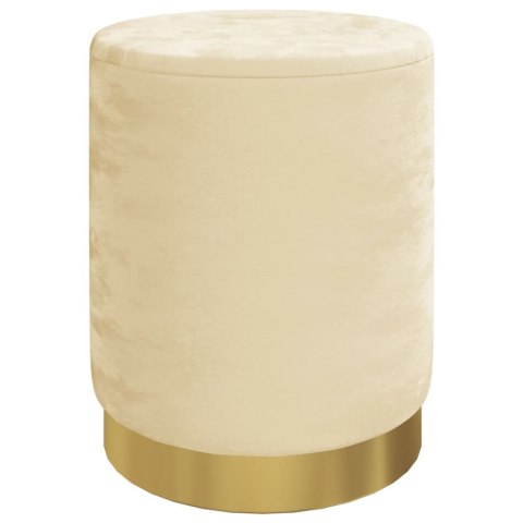 Okrągły stołek ze schowkiem, brzoskwiniowy, obity aksamitem Lumarko!