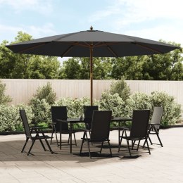 Parasol ogrodowy na drewnianym słupku, antracytowy, 400x273 cm Lumarko!