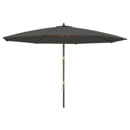 Parasol ogrodowy na drewnianym słupku, antracytowy, 400x273 cm Lumarko!