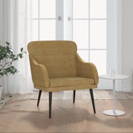 Fotel, brązowy, 63x76x80 cm, obity aksamitem Lumarko!