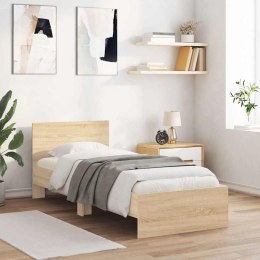 Łóżko z wezgłowiem, bez materaca, dąb Sonoma, 90x200 cm Lumarko!
