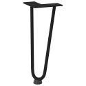 Nogi do stołu Hairpin, 4 szt., czarne, 30 cm, lita stal Lumarko!