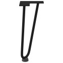 Nogi do stołu Hairpin, 4 szt., czarne, 30 cm, lita stal Lumarko!