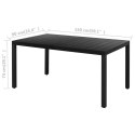5-częściowy zestaw mebli ogrodowych rattan PVC, czarny Lumarko!
