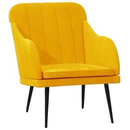 Fotel, żółty, 63x76x80 cm, obity aksamitem Lumarko!