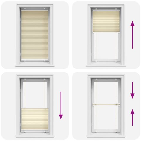 Roleta plisowana kremowa 75x150 cm Szerokość tkaniny 74,4 cm Lumarko!