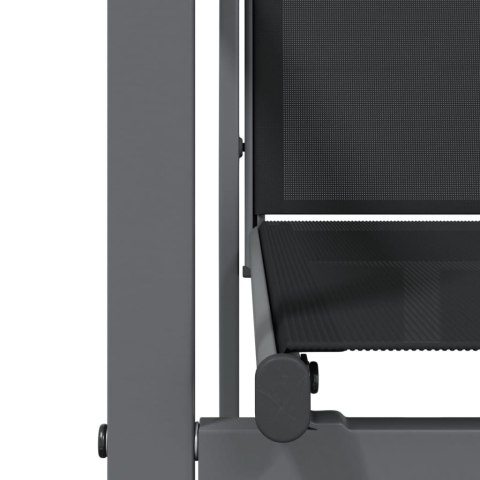 7-cz. zestaw mebli do ogrodu, czarny, textilene i stal Lumarko!