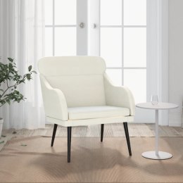 Fotel, kremowy, 63x76x80 cm, obity aksamitem Lumarko!