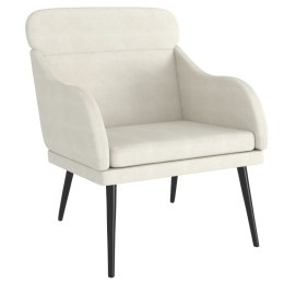 Fotel, kremowy, 63x76x80 cm, obity aksamitem Lumarko!