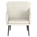 Fotel, kremowy, 63x76x80 cm, obity aksamitem Lumarko!