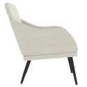 Fotel, kremowy, 63x76x80 cm, obity aksamitem Lumarko!