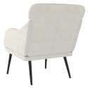 Fotel, kremowy, 63x76x80 cm, obity aksamitem Lumarko!