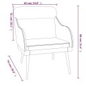 Fotel, kremowy, 63x76x80 cm, obity aksamitem Lumarko!