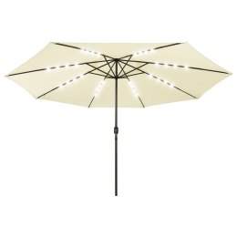 Parasol ogrodowy z LED, 400 cm, piaskowy Lumarko!