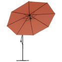Parasol wiszący z aluminiowym słupkiem, 350 cm, terakotowy Lumarko!