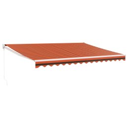 Zwijana markiza, pomarańcz i brąz, 4,5x3 m, tkanina i aluminium Lumarko!