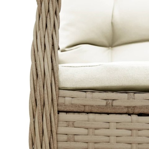 7-częściowy zestaw mebli ogrodowych z poduszkami, beżowy, polirattan Lumarko!