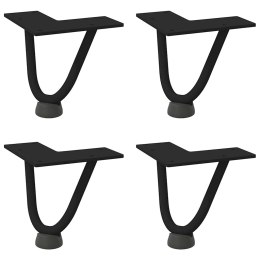 Nogi do stołu Hairpin, 4 szt., czarne, 10 cm, lita stal Lumarko!