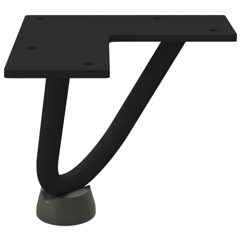 Nogi do stołu Hairpin, 4 szt., czarne, 10 cm, lita stal Lumarko!