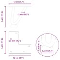 Nogi do stołu Hairpin, 4 szt., czarne, 10 cm, lita stal Lumarko!