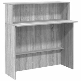 Biurko recepcyjne szare Sonoma 100x50x103,5 cm Drewno klejone Lumarko!