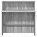 Biurko recepcyjne szare Sonoma 100x50x103,5 cm Drewno klejone Lumarko!