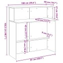 Biurko recepcyjne szare Sonoma 100x50x103,5 cm Drewno klejone Lumarko!