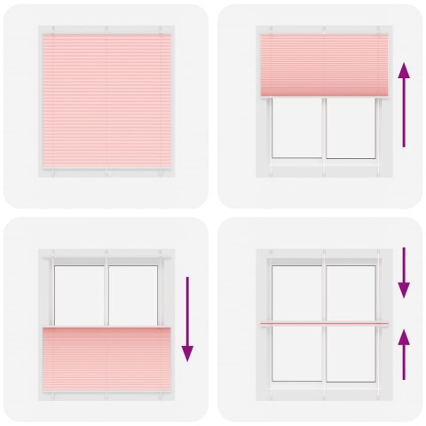 Roleta plisowana różowa 120x150 cm Szerokość tkaniny 119,4 cm Lumarko!