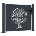 Furtka ogrodowa, antracytowa, 105x105 cm, stal, motyw drzewa Lumarko!