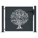 Furtka ogrodowa, antracytowa, 105x105 cm, stal, motyw drzewa Lumarko!
