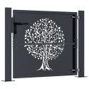Furtka ogrodowa, antracytowa, 105x105 cm, stal, motyw drzewa Lumarko!