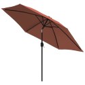 Parasol ogrodowy na metalowym słupku, terakotowy, 300 cm Lumarko!