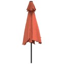 Parasol ogrodowy na metalowym słupku, terakotowy, 300 cm Lumarko!