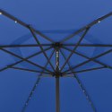 Parasol ogrodowy z LED, 400 cm, niebieski Lumarko!