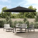 Parasol wiszący z aluminiowym słupkiem, 350 cm, czarny Lumarko!